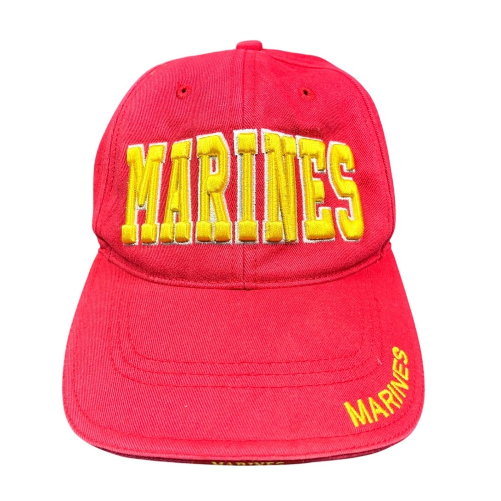 Rothco US Marines Red Cotton Embroidered Adjustable Ball Cap Hat USMC Military